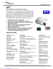 Optoma Optoma ThemeScene H77 Manuals 