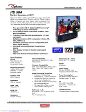 Optoma RD50A Specifications