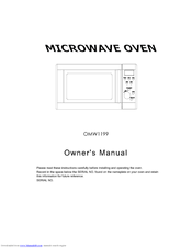 Oster OMW1199 Owner's Manual