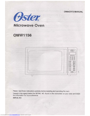 Oster OMW1156 Owner's Manual