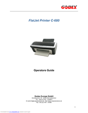 Godex C-680 FlatJet Operator's Manual