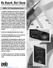 PSB CustomSound CW262 Specifications