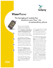 Handspring Visor Visor Pro Supplementary Manual