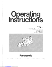 Panasonic AG-DVC10 Operating Instructions Manual