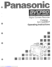 Panasonic AJD200P - DVC PRO Operating Instructions Manual