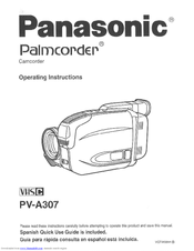 Panasonic PVA307D - VHS-C CAMCORDER User Manual