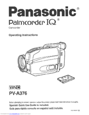 Panasonic PVA376D - VHS-C PALMCORDER User Manual