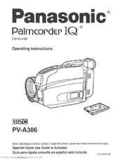 Panasonic Palmcorder PV-A386 User Manual