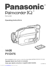 Panasonic Palmcorder PV-D476 User Manual