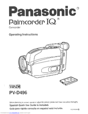 Panasonic Palmcorder PV-D496 User Manual