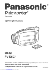 Panasonic PVD507D - VHS-C CAMCORDER User Manual
