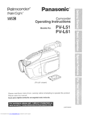 Panasonic Palmcorder PV-L61 User Manual