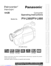 Panasonic Palmcorder PV-L660 User Manual