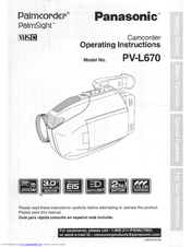 Panasonic PVL670D - VHS-C CAMCORDER User Manual