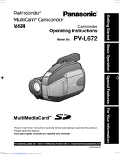 Panasonic Palmcorder PV-L672 User Manual