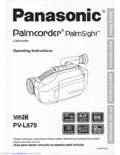 Panasonic PVL679D - VHS-C CAMCORDER User Manual