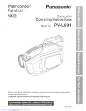 Panasonic PVL691D - VHS-C CAMCORDER User Manual
