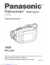 Panasonic PVL757D - VHS-C CAMCORDER User Manual