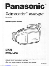 Panasonic PVQL458D - VHS-C CAMCORDER User Manual