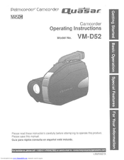 Quasar VMD52 - VHS-C User Manual