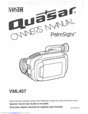 Quasar VML457 - VHS-C CAMCORDER User Manual