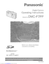 Panasonic DMCF7PPS - DIGITAL STILL CAMERA User Manual