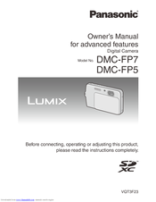 Panasonic Lumix DMC-FP5 Owner's Manual
