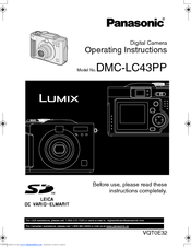 Panasonic Lumix DMC-LC43PP Operating Instructions Manual