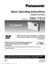 Panasonic DMC-TS10R Basic Operating Instructions Manual