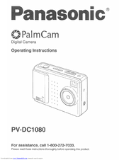 Panasonic PVDC1080 - DIGITAL STILL CAMERA User Manual