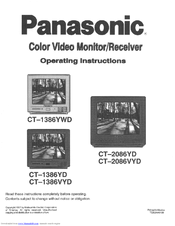 Panasonic CT1386Y - MONITOR Operating Instructions Manual