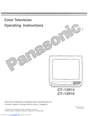 Panasonic CT-13R15 User Manual