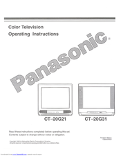 Panasonic CT-20G21 Operating Instructions Manual