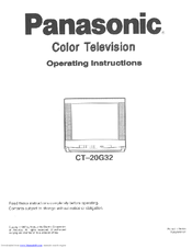 Panasonic CT-20G32 Operating Instructions Manual