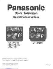 Panasonic CT-27S21 Operating Instructions Manual