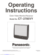 Panasonic CT-2785VY Operating Instructions Manual