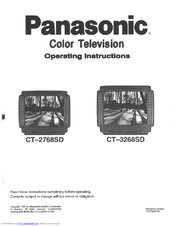 Panasonic CT-3268SDV Operating Instructions Manual