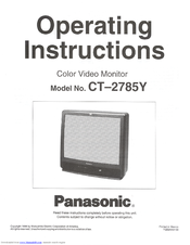 Panasonic CT-2785Y Operating Instructions Manual