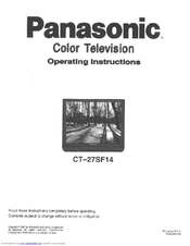 Panasonic CT-27SF14 Operating Instructions Manual