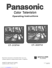 Panasonic CT-36XF54 User Manual