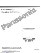 Panasonic CT-32G11 Operating Instructions Manual