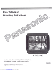Panasonic CT-32S20 User Manual