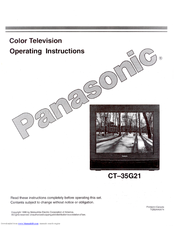 Panasonic CT-35G21 User Manual