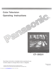 Panasonic CT-35G31 User Manual