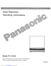 Panasonic PT-51G20 Operating Instructions Manual