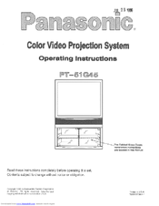 Panasonic PT-51G45 Operating Instructions Manual