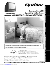 Quasar W-13F1 Operating Instructions Manual