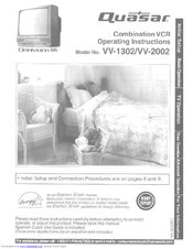 Quasar VV-2002 User Manual