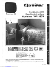 Quasar VV1330S - MONITOR/VCR User Manual