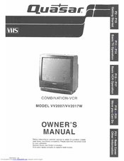 Quasar VV2017W - MONITOR/VCR User Manual